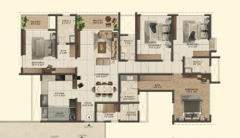 Sumadhura Solace Floorplan 4